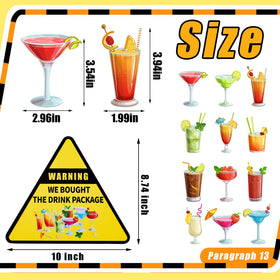 Hoteam Hawaiian drink magnets attract attention on fridges, lockers, or whiteboards