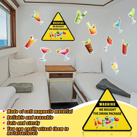 Hoteam summer cocktail magnets easy to attach to metal surfaces