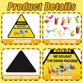 Hoteam triangle decor magnets provide clear signage and party vibe