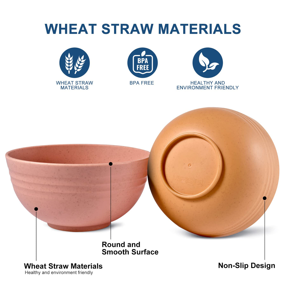 HOTEC 26oz bowls provide ample capacity for salads and breakfasts