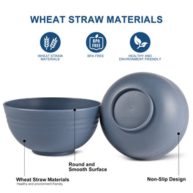 HOTEC 26oz bowl filled with cereal and milk demonstrates ample capacity.