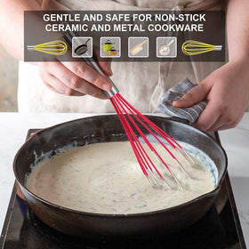 HOTEC 10.2-inch silicone whisk with soft-grip ergonomic handle