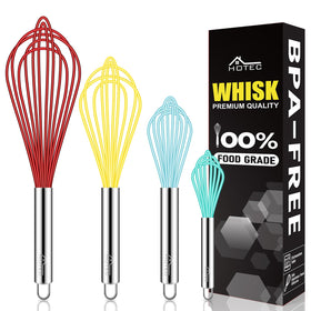 HOTEC 12-inch silicone whisk from the set, versatile for sauces and batters