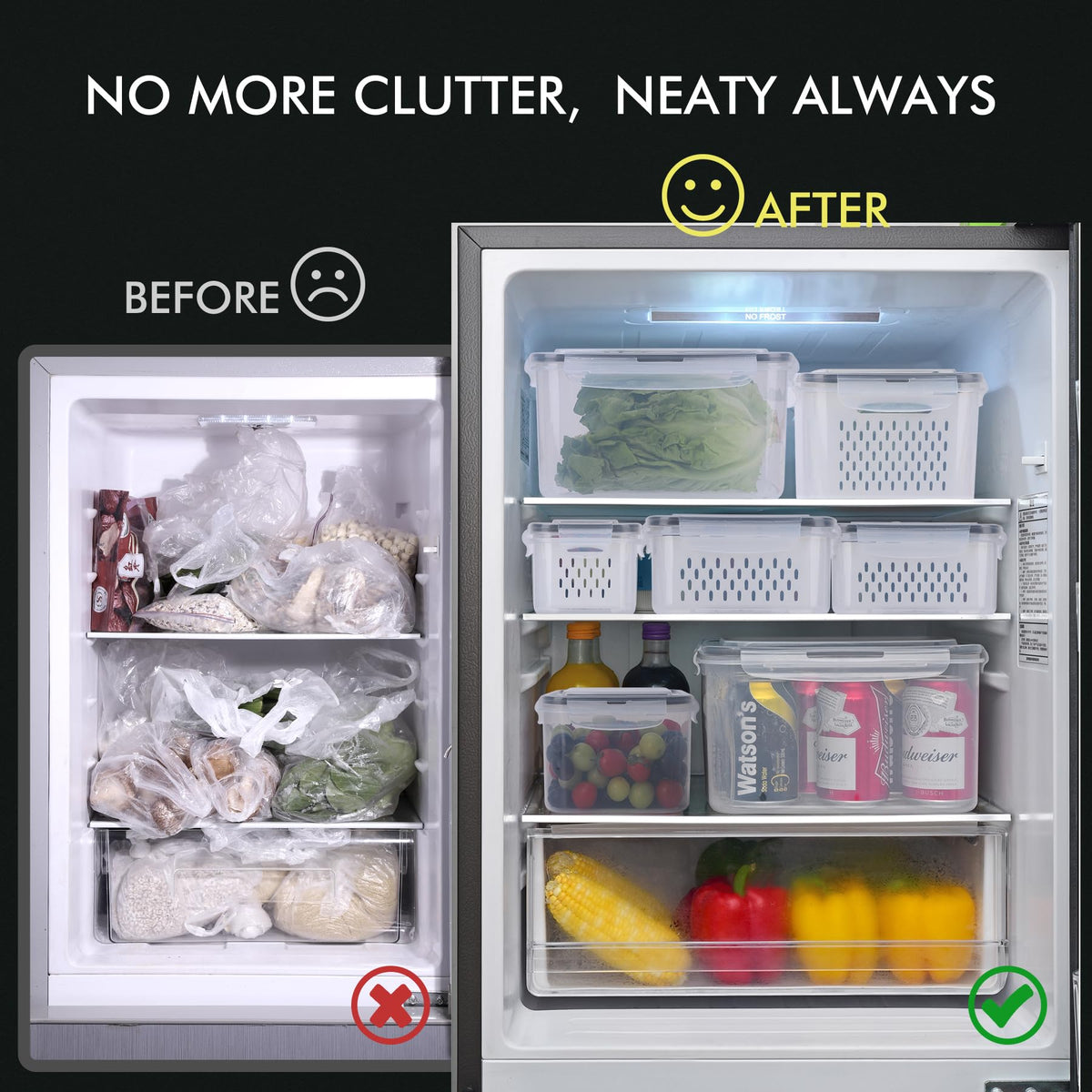 Transparent design helps identify contents at a glance.