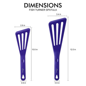 HOTEC 600F silicone slotted fish turner 10-inch for precise flipping on nonstick cookware.