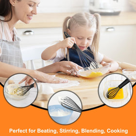 HOTEC 8.5-inch silicone whisk for quick mixing