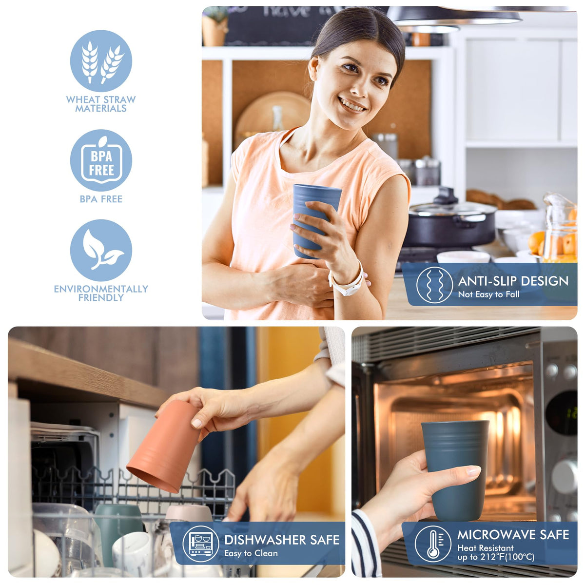 HOTEC dishwasher-safe cups simplify cleanup after meals and gatherings.