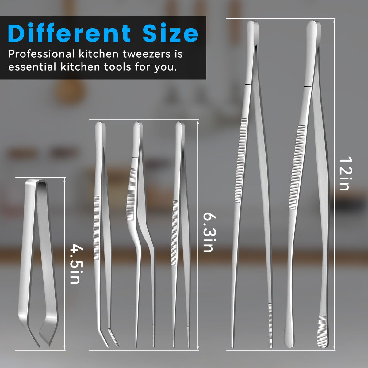 HOTEC multi-purpose tweezers suit steaks fish vegetables and fondue prep