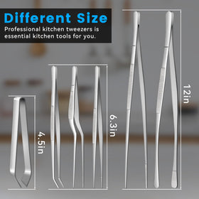 HOTEC multi-purpose tweezers suit steaks fish vegetables and fondue prep
