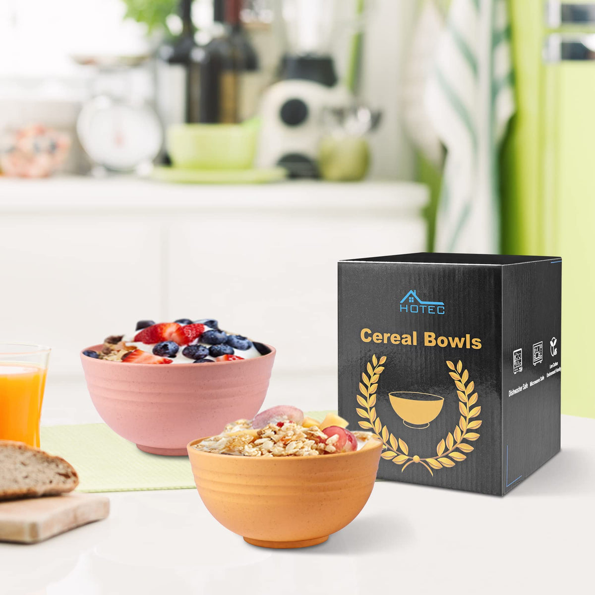 HOTEC kid-friendly bowls with easy grip and safe materials