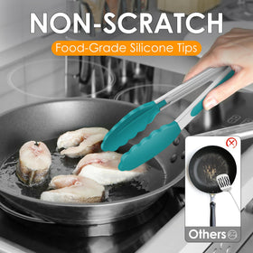 HOTEC locking mechanism kitchen tongs enable compact storage.