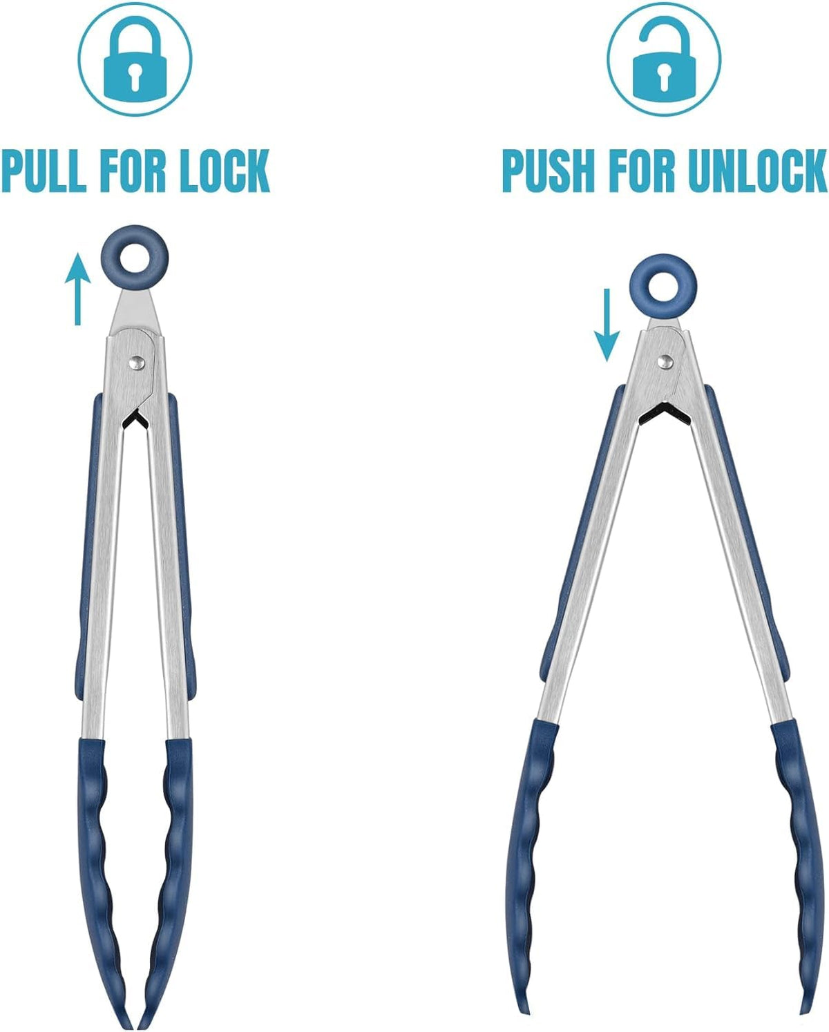 HOTEC mini silicone tongs salad-buffet use helps portion control