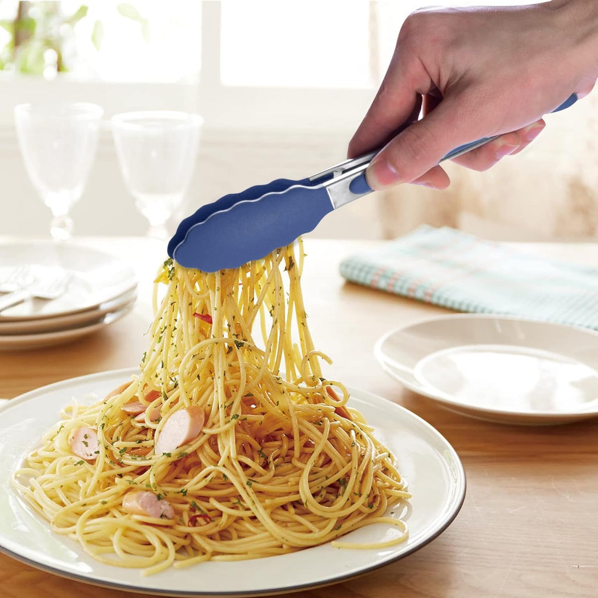 HOTEC mini silicone tongs serving-appetizers perfect for buffet settings