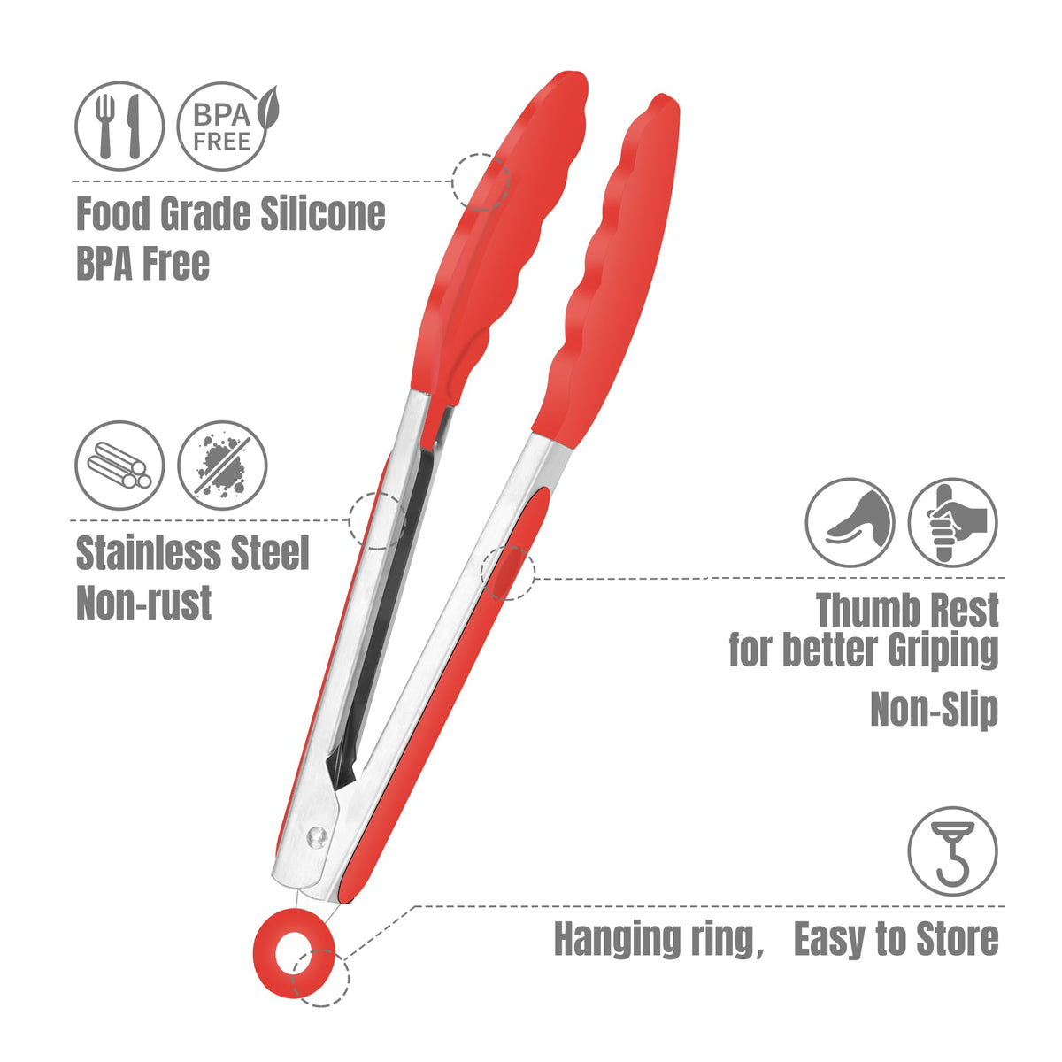 Hotec mini tongs locking mechanism keeps closed