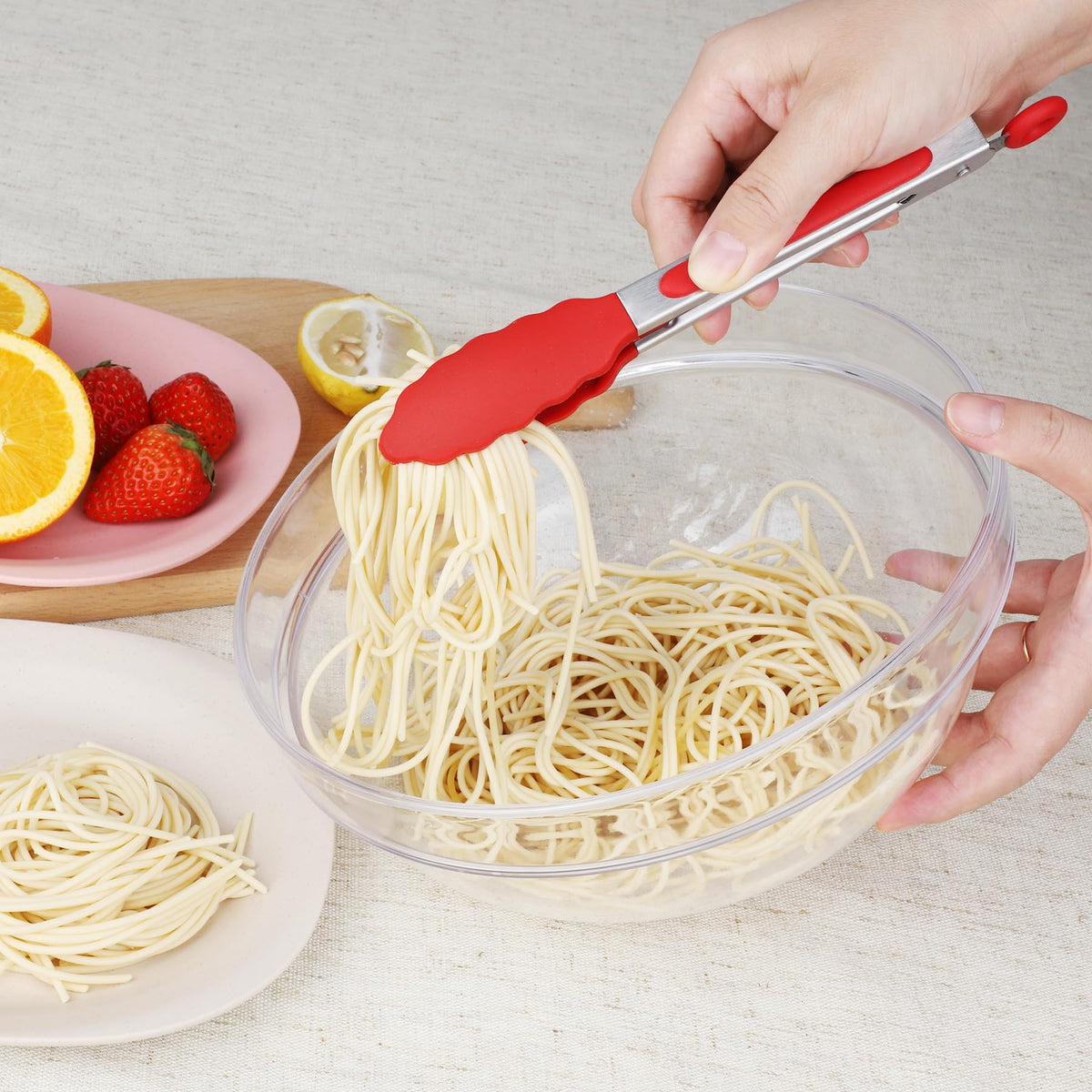 Hotec mini tongs ideal for salads and appetizers