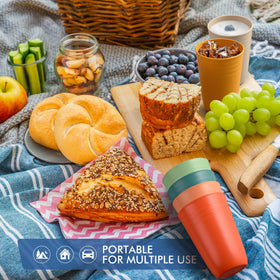 HOTEC outdoor camping tumblers ideal for travel, picnics, and campfire drinks.