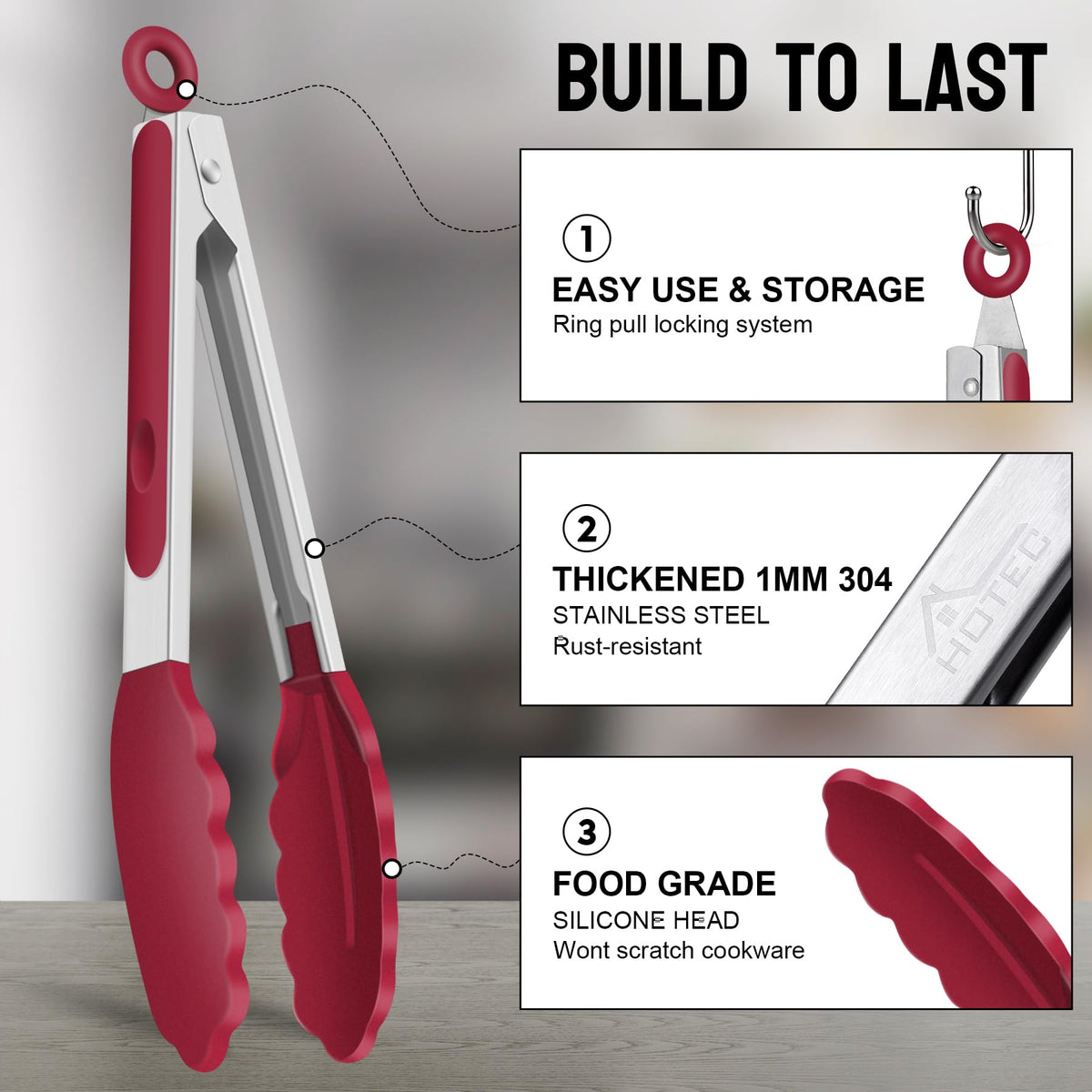 Hotec locking mechanism showing easy one-handed locking and storage