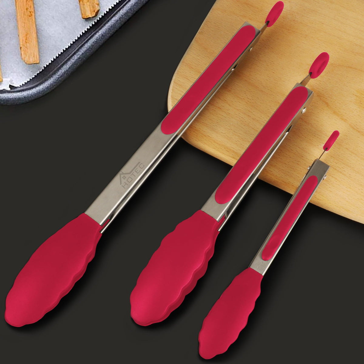 Hotec tongs are dishwasher safe for quick cleanup after cooking