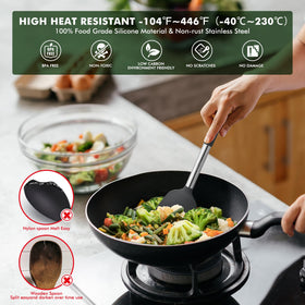 HOTEC silicone spatula and spoon-ladle ready for versatile stirring