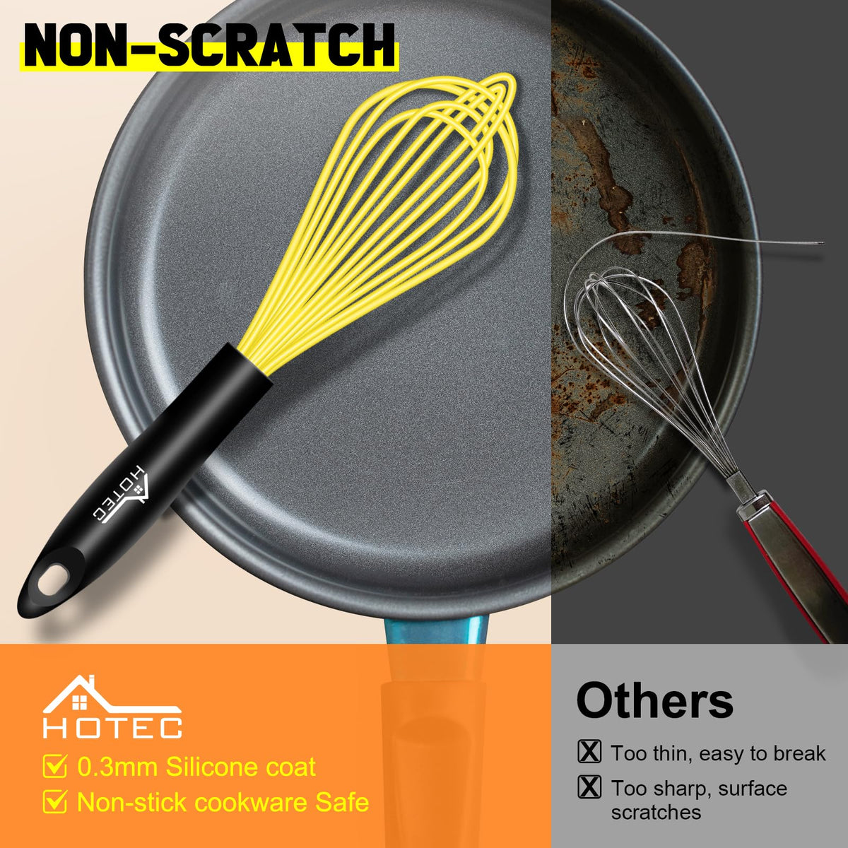 HOTEC dishwasher-safe design ensures easy cleaning after cooking.