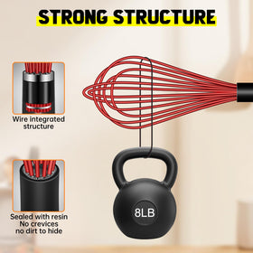 HOTEC ergonomic-handle highlights comfortable grip during vigorous whisking.