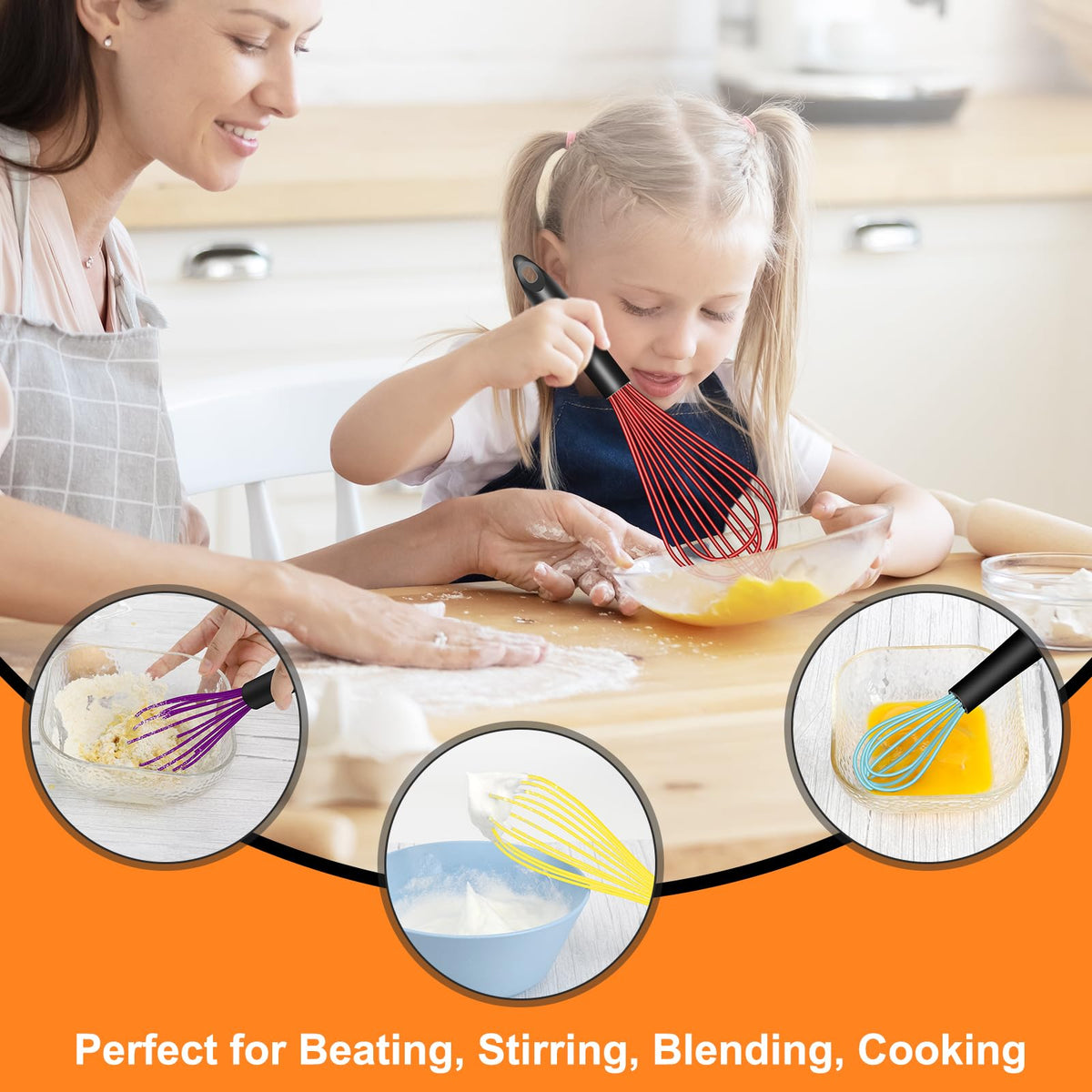 HOTEC heat-resistant whisk withstands high temperatures while stirring sauces.