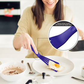 Soft ergonomic handle on HOTEC spatula provides comfortable control during cooking.