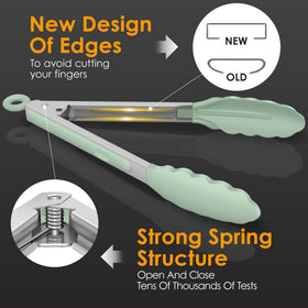 Hotec tongs with locking ring for easy storage