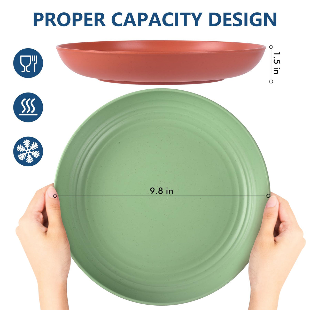 HOTEC wheat straw plates highlight eco-friendly material and sturdy design