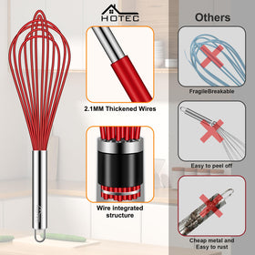 HOTEC whisks neatly stored, showcasing compact kitchen convenience