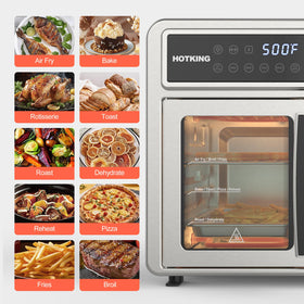 HotKing viewing window helps monitor progress without opening doors.