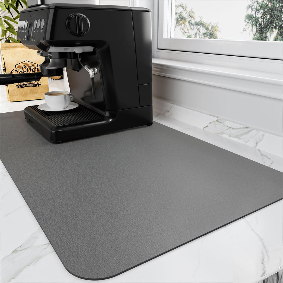 HotLive Coffee Mat absorbs spills quickly, keeping the counter dry