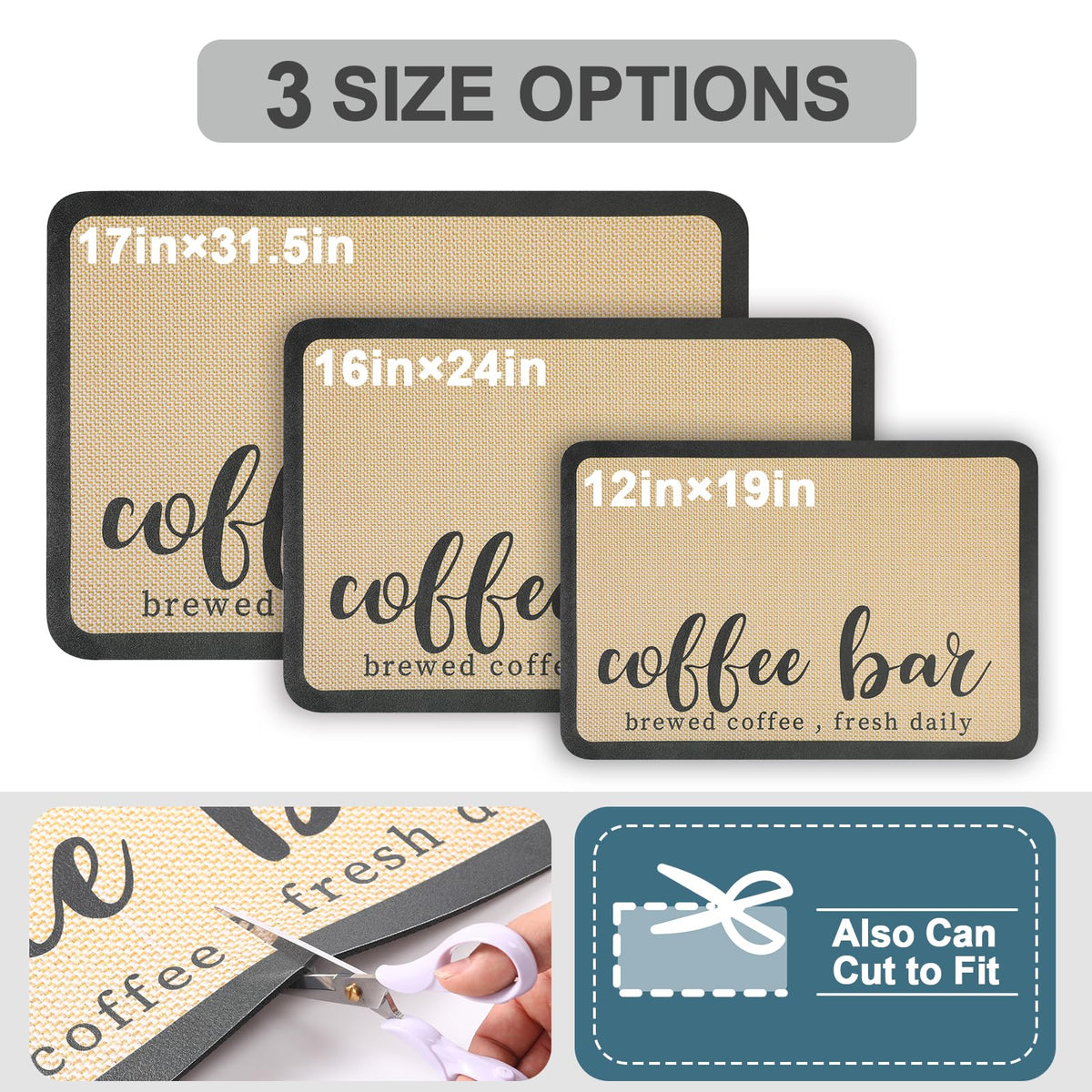 HotLive coffee mat multi-use kitchen pad suits cups, appliances, and plates.