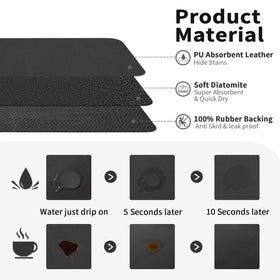 HotLive Coffee Mat stain hiding keeps countertops clean and easy to wipe.