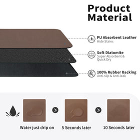 HotLive dish-drying-mat-anti-slip-back stays put on countertops during busy kitchens.