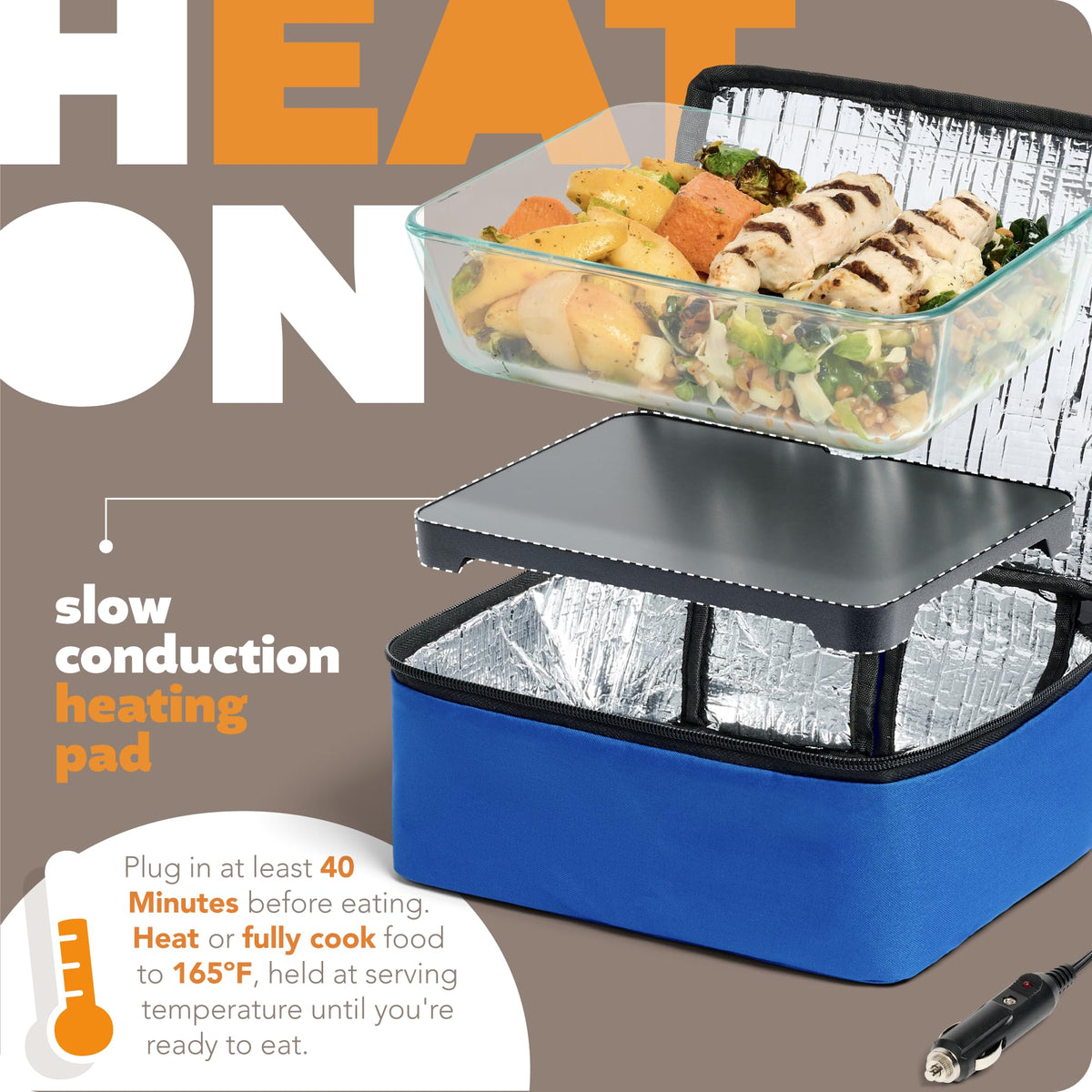 HOTLOGIC Mini locking glass lid for secure meal transport