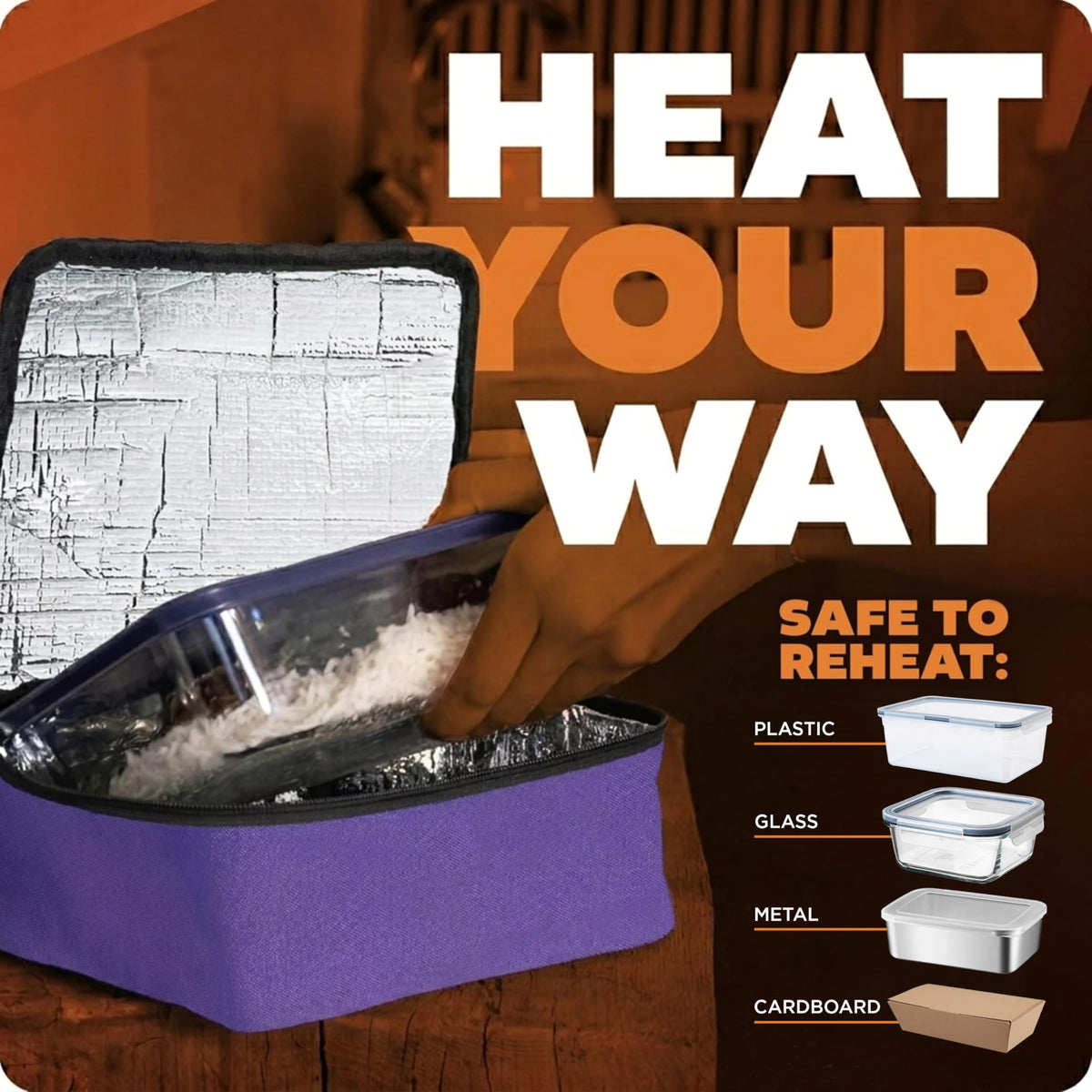HotLogic Mini in purple housing suits office and kitchen spaces.