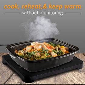 HOTLOGIC Mini sleek black design fits compact spaces and travel bags.