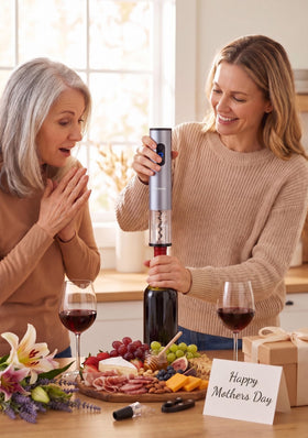 Hotool electric wine opener aerator pour enhances wine aroma as you serve.