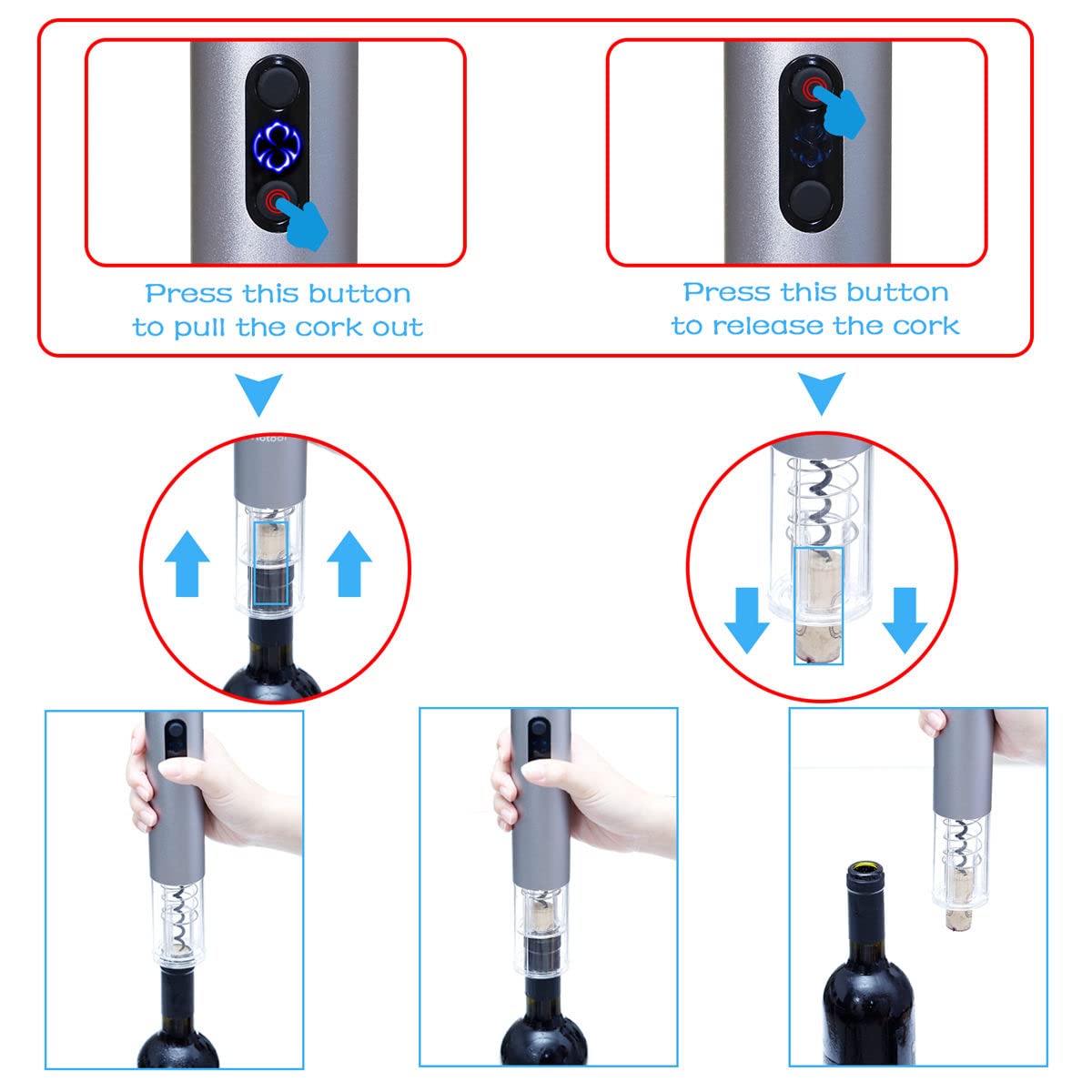 Hotool cordless design includes USB-C charging cable for easy recharging.