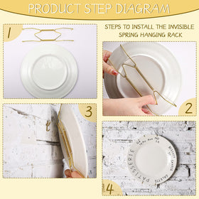 Hotop nails and hooks kit included for versatile plate mounting