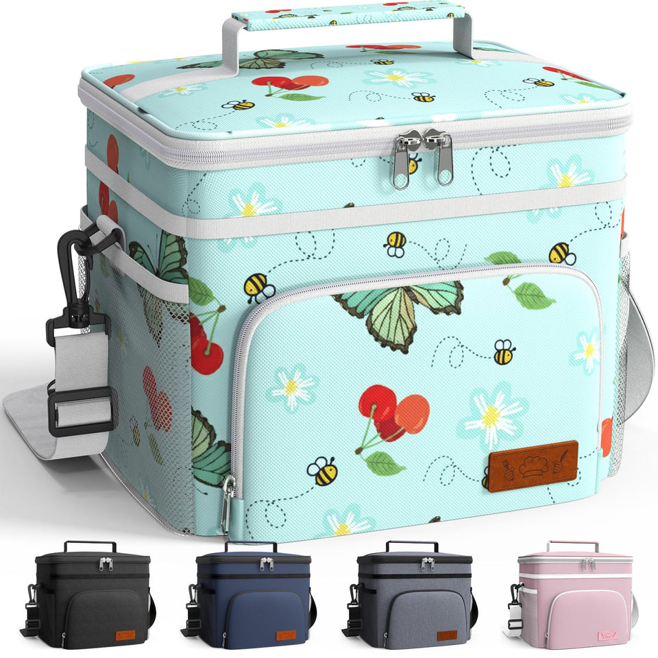 HOTOR insulated lunch box front pocket demonstrates organization and quick access