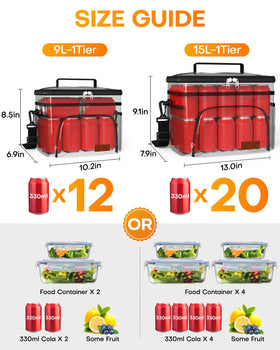 HOTOR insulated lunch box with adjustable strap for comfortable daily commuting.