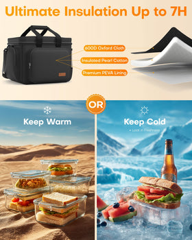 HOTOR lunch box interior organizes meals with multiple compartments.
