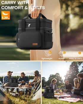 HOTOR lunch box full interior stores multiple meals and beverages efficiently.