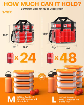 HOTOR lunch box inner mesh pocket organizes utensils and snacks neatly.