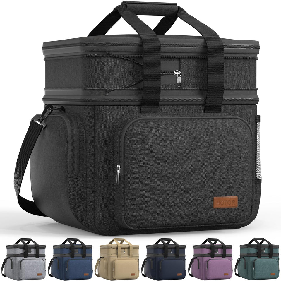 HOTOR lunch box top handle for easy one-handed carrying during commutes.