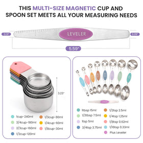 HOUJIP leveler included with spoons enables precise portioning for recipes.