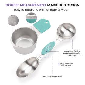 HOUJIP silicone non-slip handle provides comfortable grip during measuring tasks.