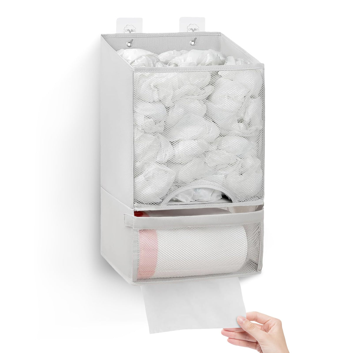 HOUSE AGAIN bag holder with extra large capacity organizes 60+ grocery bags in a tidy kitchen